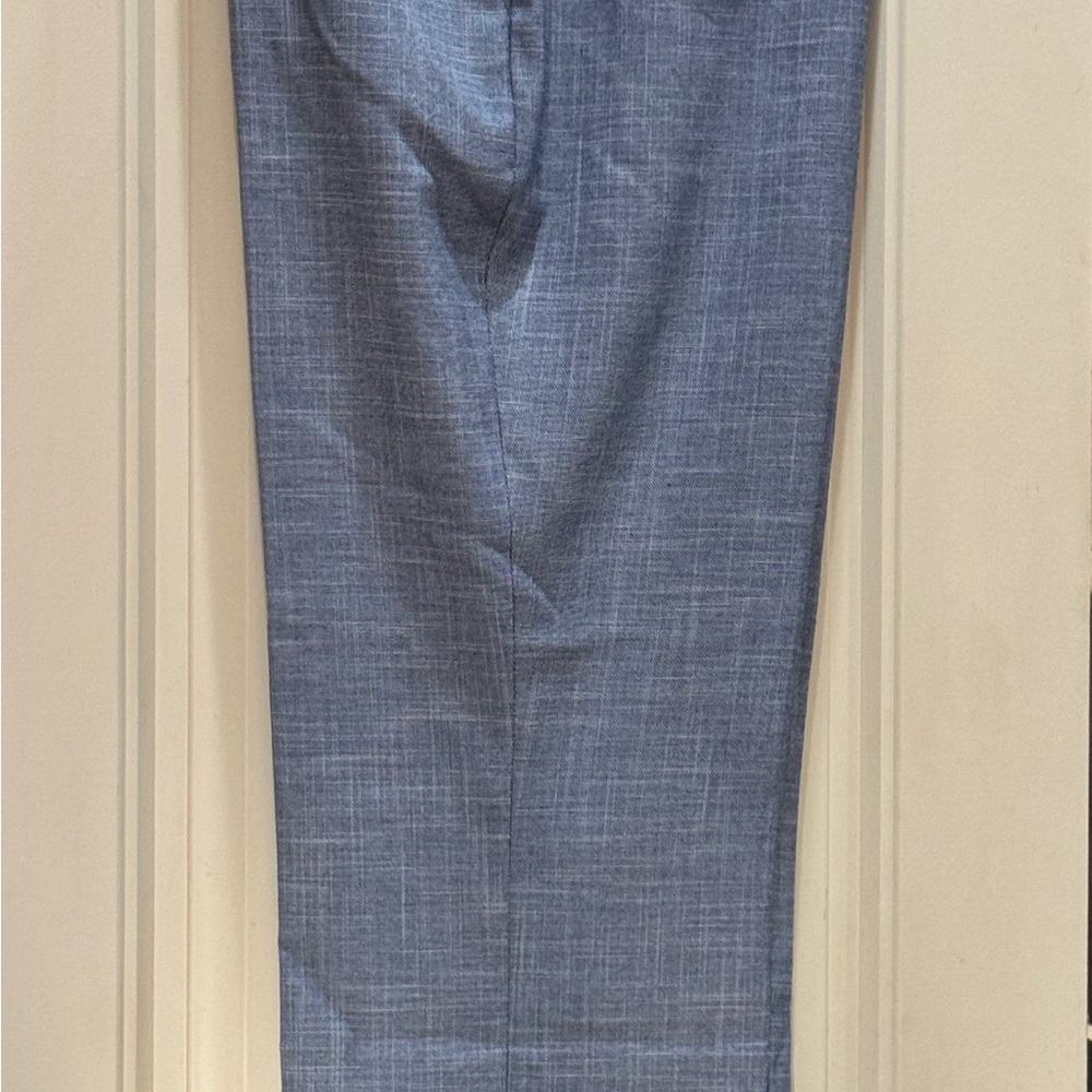 Calvin Klein Navy and White Patterned Pants Trousers Slacks Sz 16